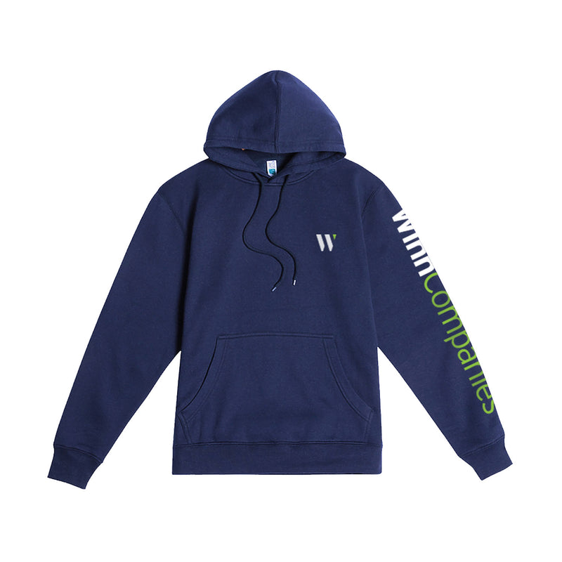 Winn Navy Fleece Hoodie Unisex Sweatshirt